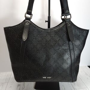 EUC Nine West Diantha Carryall Shoulder Bag In Black